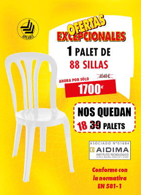 88 SILLAS INTERIOR O EXTERIOR GARROTXA