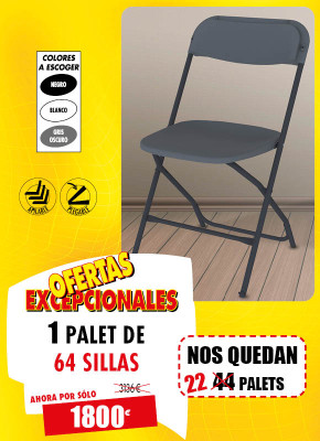 64 SILLAS PLEGABLES ÁLEX