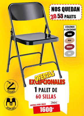 60 SILLAS METÁLICAS PLEGABLES