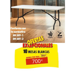 10 MESAS DE POLIETILENO...