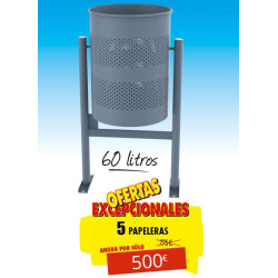 5 PAPELERAS METÁLICA BOLOÑA