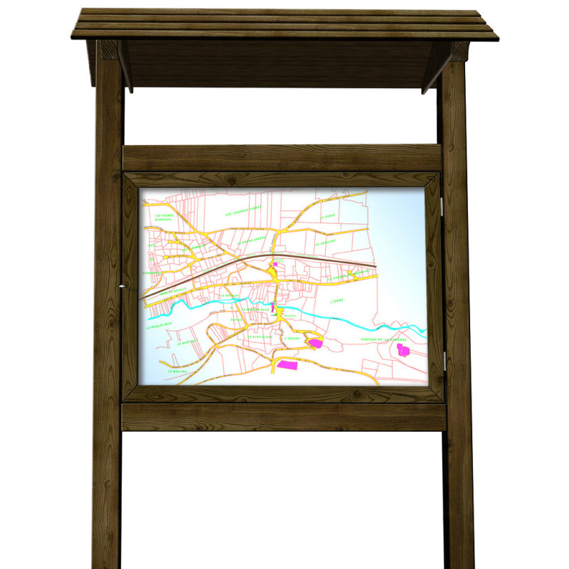 PANEL DE MADERA INFORMATIVO