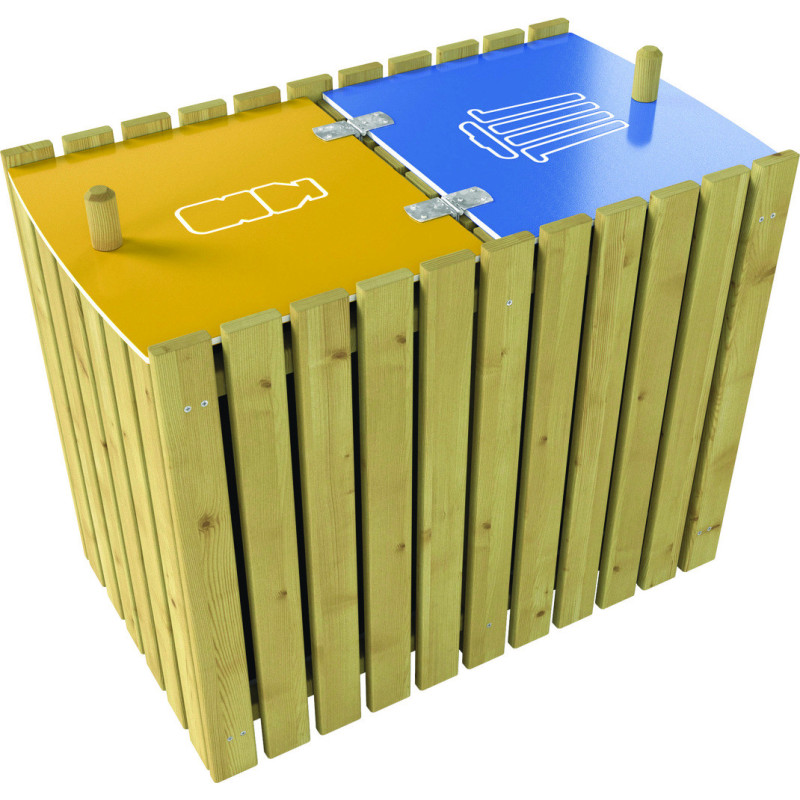 PAPELERA DE RECICLAJE ECOLÓGICA DÚO