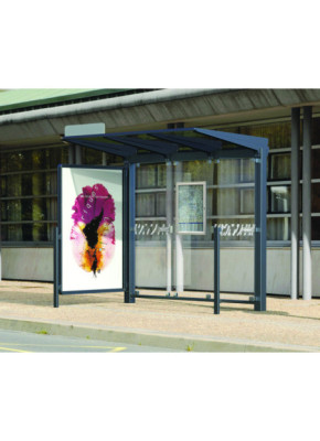 Modelo 2500 mm con una vitrina y un lateral